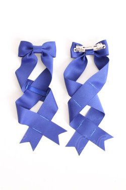 画像1: LOTUS ribbon / ツインリボンバレッタ   T-25-11-14-001-EL-AC-SA-ZT