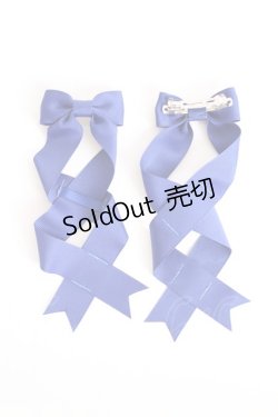 画像1: LOTUS ribbon / ツインリボンバレッタ   T-25-11-14-001-EL-AC-SA-ZI