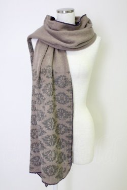 画像1: h.naoto Blood / ニットストール  ベージュ T-25-11-14-036-HN-ZA-SA-ZT