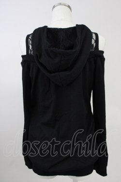 画像2: MA*RS / オフショルロングパーカー  黒 T-25-11-14-013-EL-TO-SA-ZT