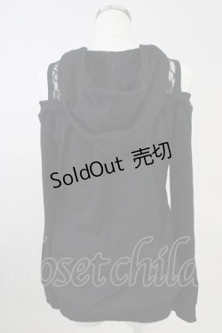 画像2: MA*RS / オフショルロングパーカー  黒 T-25-11-14-013-EL-TO-SA-ZI