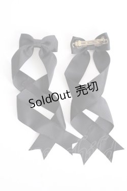 画像1: LOTUS ribbon / ツインリボンバレッタ   T-25-11-14-002-EL-AC-SA-ZI