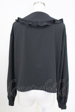 画像2: Jamie エーエヌケー / クロスモチーフ長袖ブラウス  黒 T-25-11-14-014-LO-BL-SA-ZT