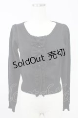 Ank Rouge / トリプルリボンカーディガン M ブラック T-25-11-14-016-CA-TO-SA-ZI