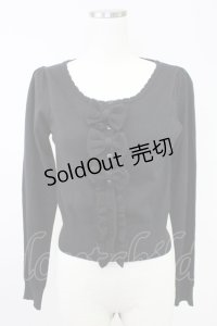 Ank Rouge / トリプルリボンカーディガン M ブラック T-25-11-14-016-CA-TO-SA-ZI