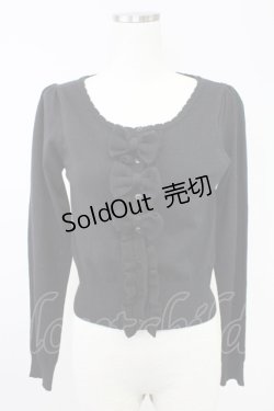 画像1: Ank Rouge / トリプルリボンカーディガン M ブラック T-25-11-14-016-CA-TO-SA-ZI