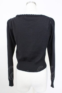 画像2: Ank Rouge / トリプルリボンカーディガン M ブラック T-25-11-14-016-CA-TO-SA-ZT