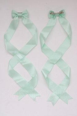 画像1: LOTUS ribbon / ツインリボンバレッタ   T-25-11-14-003-EL-AC-SA-ZT