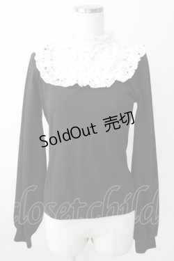 画像1: MA*RS / レースヨーク襟トップス M ブラックＸホワイト T-25-11-14-018-EL-TO-SA-ZI