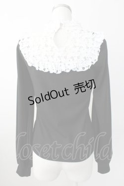 画像2: MA*RS / レースヨーク襟トップス M ブラックＸホワイト T-25-11-14-018-EL-TO-SA-ZI