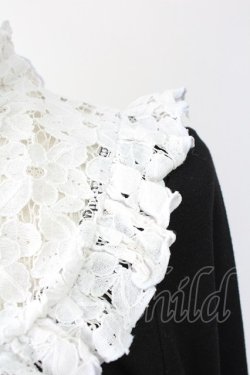 画像4: MA*RS / レースヨーク襟トップス M ブラックＸホワイト T-25-11-14-018-EL-TO-SA-ZT