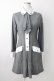 画像1: MIHO MATSUDA / ネクタイ付きワンピース  グレーＸ白 T-25-11-14-019-GO-OP-SA-ZT (1)