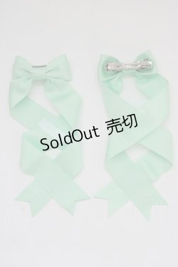 画像1: LOTUS ribbon / ツインリボンバレッタ   T-25-11-14-004-EL-AC-SA-ZI