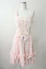 metamorphose / 総レースドレープジャンパースカート  ピンク T-25-11-14-020-ME-OP-SA-ZI