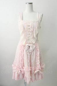 metamorphose / 総レースドレープジャンパースカート  ピンク T-25-11-14-020-ME-OP-SA-ZI