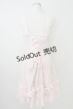 画像2: metamorphose / 総レースドレープジャンパースカート  ピンク T-25-11-14-020-ME-OP-SA-ZI