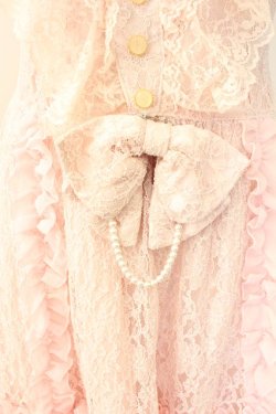 画像4: metamorphose / 総レースドレープジャンパースカート  ピンク T-25-11-14-020-ME-OP-SA-ZT