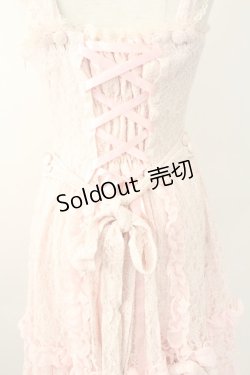 画像5: metamorphose / 総レースドレープジャンパースカート  ピンク T-25-11-14-020-ME-OP-SA-ZI