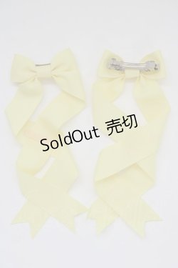 画像1: LOTUS ribbon / ツインリボンバレッタ   T-25-11-14-005-EL-AC-SA-ZI