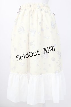 画像2: axes femme / ティータイム柄スカート  イエロー T-25-11-14-023-AX-SK-SZ-ZI