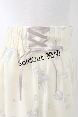 画像3: axes femme / ティータイム柄スカート  イエロー T-25-11-14-023-AX-SK-SZ-ZI