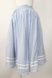 F i.n.t / ライン使いシアータックスカート F ライトブルー T-25-11-14-024-CA-SK-SZ-ZI