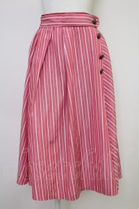 axes femme / 連ボタンミディスカート  赤 T-25-11-14-028-AX-SK-SZ-ZI