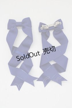 画像1: LOTUS ribbon / ツインリボンバレッタ   T-25-11-14-008-EL-AC-SA-ZI