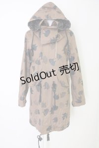 MINT NeKO / ネコ柄コート  ブラウン T-25-11-14-033-HN-CO-SA-ZI