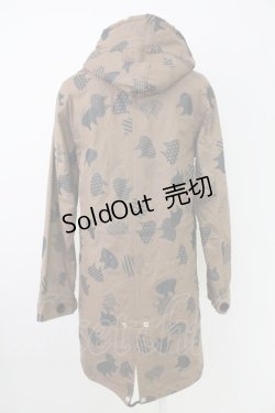 画像2: MINT NeKO / ネコ柄コート  ブラウン T-25-11-14-033-HN-CO-SA-ZI