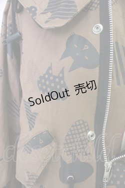 画像4: MINT NeKO / ネコ柄コート  ブラウン T-25-11-14-033-HN-CO-SA-ZI