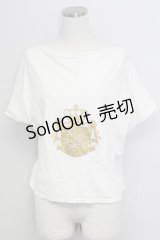 ALICE and the PIRATES / ロゴプリント半袖カットソー  アイボリーＸゴールド T-25-11-15-001-PA-TO-SA-ZI