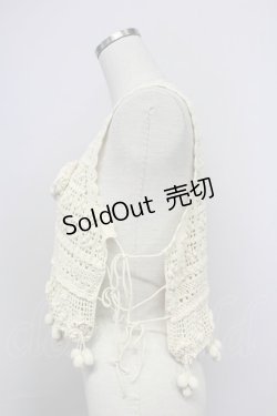 画像5: PINK HOUSE / ぶどうモチーフノースリーブニットトップス  アイボリー T-25-11-15-002-LO-TO-SA-ZT