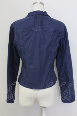 画像2: PINK HOUSE / ギンガムチェックフリルジャケット  ネイビー T-25-11-15-020-LO-JA-SA-ZT