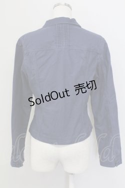 画像2: PINK HOUSE / ギンガムチェックフリルジャケット  ネイビー T-25-11-15-020-LO-JA-SA-ZI