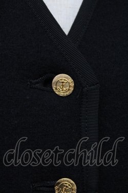 画像4: PINK HOUSE / マリン風ボタンベスト  黒 T-25-11-15-021-LO-TO-SA-ZT