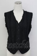 INGEBORG / ピコフリルピンタックベスト  黒 T-25-11-15-023-LO-BL-SA-ZT