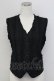 画像1: INGEBORG / ピコフリルピンタックベスト  黒 T-25-11-15-023-LO-BL-SA-ZT (1)