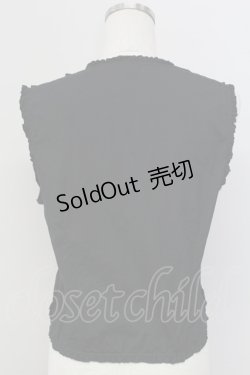 画像2: INGEBORG / ピコフリルピンタックベスト  黒 T-25-11-15-023-LO-BL-SA-ZT210