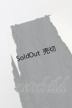 画像3: INGEBORG / ピコフリルピンタックベスト  黒 T-25-11-15-023-LO-BL-SA-ZT210