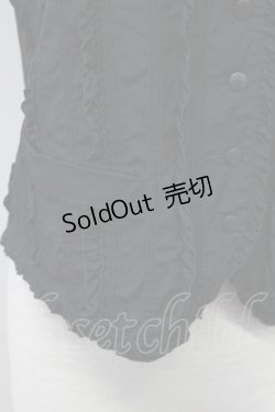 画像4: INGEBORG / ピコフリルピンタックベスト  黒 T-25-11-15-023-LO-BL-SA-ZT210