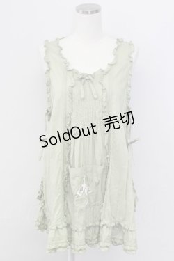 画像1: PINK HOUSE / トランププリントタブリエ  カーキ T-25-11-15-027-LO-ZA-SA-ZI