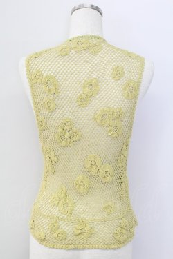 画像2: PINK HOUSE / フロントフリルニットカーディガン  グリーン T-25-11-15-028-LO-TO-SA-ZT