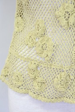 画像4: PINK HOUSE / フロントフリルニットカーディガン  グリーン T-25-11-15-028-LO-TO-SA-ZT