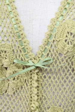 画像5: PINK HOUSE / フロントフリルニットカーディガン  グリーン T-25-11-15-028-LO-TO-SA-ZT