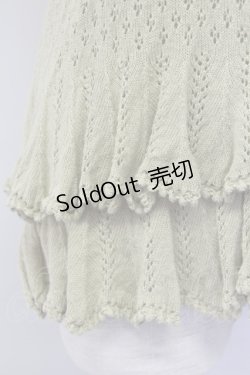 画像4: PINK HOUSE / カメリアモチーフ襟半袖ニットカーディガン  グリーン T-25-11-15-029-LO-TO-SA-ZI