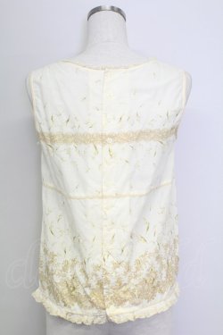 画像2: PINK HOUSE / 鈴蘭柄ノースリーブブラウス  ベージュ T-25-11-15-003-LO-BL-SA-ZT