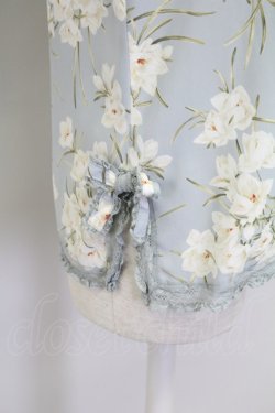 画像4: INGEBORG / 白花総柄ブラウス  サックスＸ白 T-25-11-15-030-LO-BL-SA-ZT