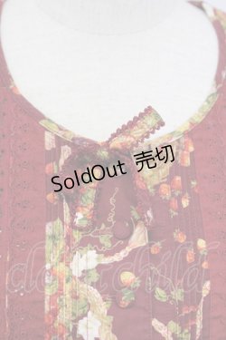 画像5: PINK HOUSE / いちごバスケット柄半袖ブラウス  ボルドー T-25-11-15-032-LO-BL-SA-ZT