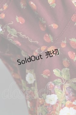 画像6: PINK HOUSE / いちごバスケット柄半袖ブラウス  ボルドー T-25-11-15-032-LO-BL-SA-ZT